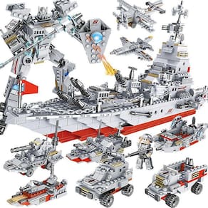 Compatível Lego Red Sea Cruiser Pequena Partícula Montada Bui