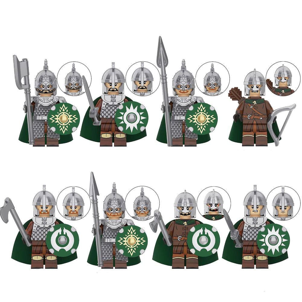 Medieval Rohan Knight Building Block Guarda Arqueiro Jogando A