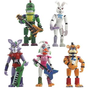 5pcs fnaf Freddy urso figuras modelo 13cm pvc luz Freddy an