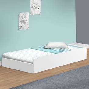 Cama Auxiliar Infantil Branco Cecilia VJ Móveis