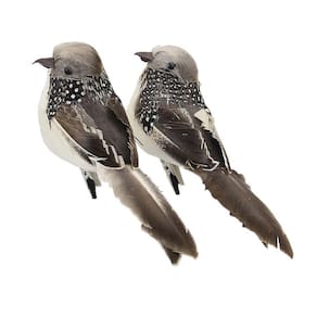 2pcs Mini Pássaros Falsos Peles de Espuma Artificial Doves Casamento