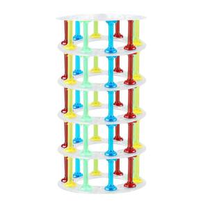 Torre inclinada de Pisa Balance Toy Challenge Stacked Children Toys Jogo de mesa