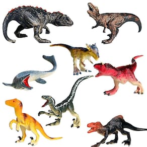 8pcs Behemoth Dinosaur Modelo Decoração Toy Kid Simulação Dinosaur Toy