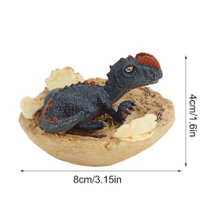 Meia eclosão de dinossauros Shell Broken Dinosaur Model Toy com base Home Decor