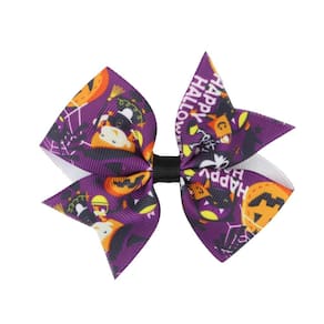 Halloween infantil hairpin crianças abóbora impressão meninas bonito arco acessórios de cabelo