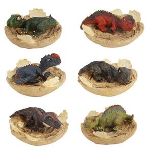Meia eclosão de dinossauros Shell Broken Dinosaur Model Toy com base Home Decor