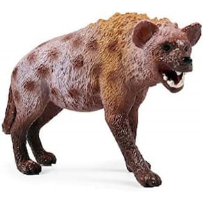 Estatueta de hiena de plástico realista hiena estatueta de animais selvagens para coleção de adereços educacionais científicos