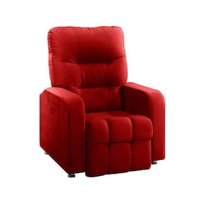 Poltrona do Papai Reclinável Maldivas Suede Vermelho Star Confort