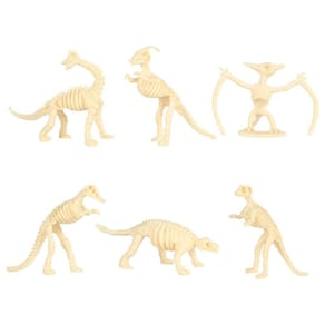 6 conjuntos de ornamentos coloridos de modelo de traje fóssi