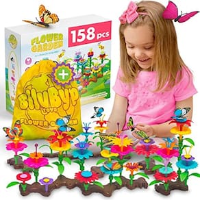 Brinquedos de construção de jardins de flores para meninas e meninos [3 anos de idade] â€”
