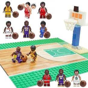 NBA Basketball Building Block Set Basketball Star Kobe Jordan Minifigure Basketball Court Basketball Stand Boy Building Block Toy (Tipo D)