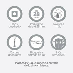 Cortina Blackout PVC 2,80m x 2,30m - Bloqueio Luz, Priv.