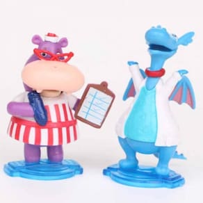 5pcs/lote Doc Mcstuffins Figuras Doutor Lambie Sheep Stuffy Dragon Hallie Hippo Chilly Snowman Modelo Brinquedos Para Crianças Presente