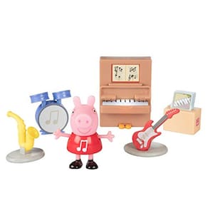 Jazwares Peppa Pig Little Rooms balançando na sala de música