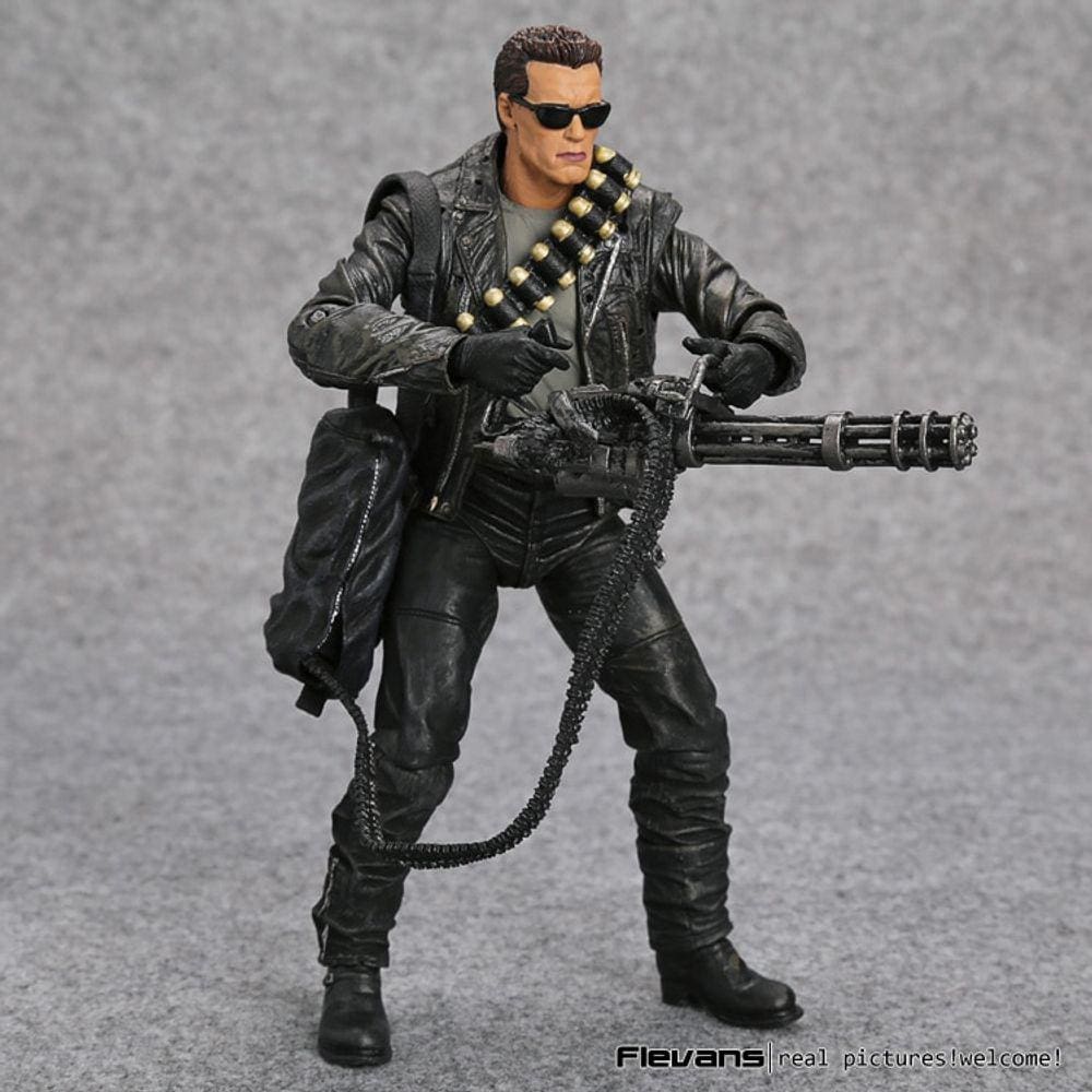18cm NECA Exterminador 2: Dia do Julgamento T 800 Arnold Schwarzenegger PVC Figura Figura Colecionável Modelo De Brinquedo 7