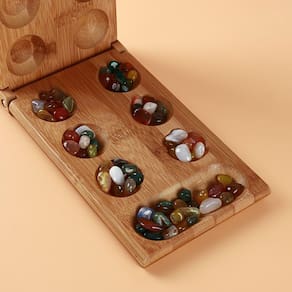 Pensando partículas de jogo de quebra-cabeça retornando joia africana xadrez Mancala Crianças Jogo de Estratégia Kids Brinquedos| Jogos de Estratégia