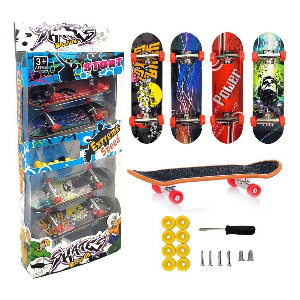 Brinquedo Radical Skate De Dedo Com Rampa Obstáculo Fingerboard