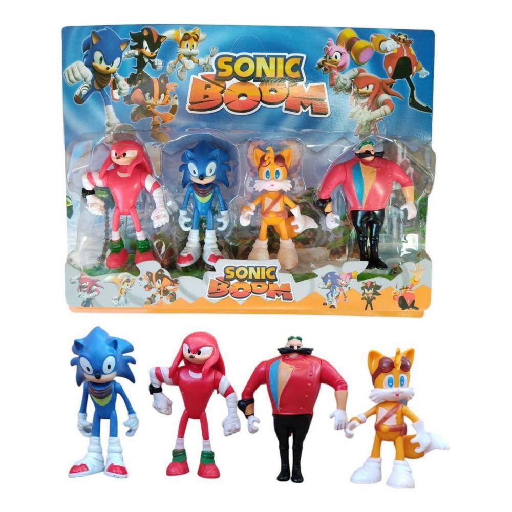 Kit brinquedos sonic com 8 personagens. no Shoptime