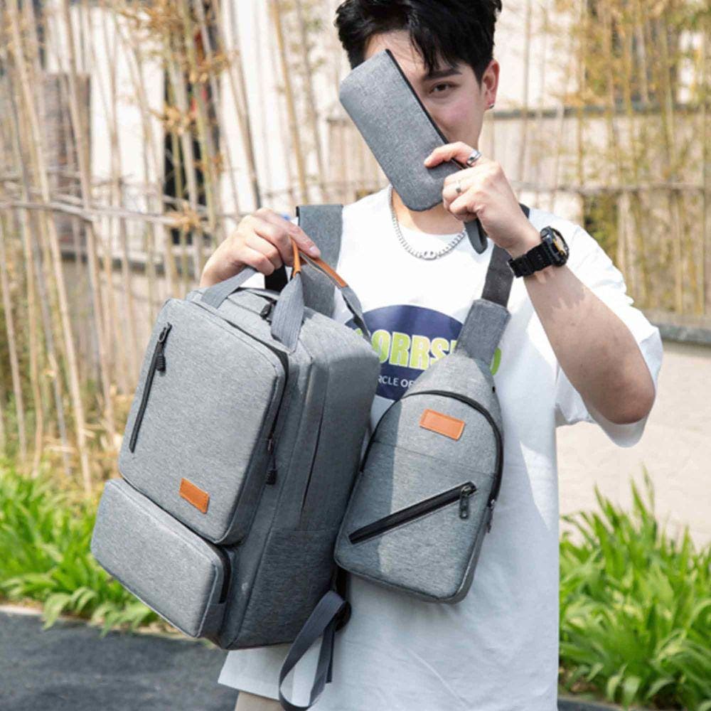 Kit Mochila Academy Com Pochete E Necessaire