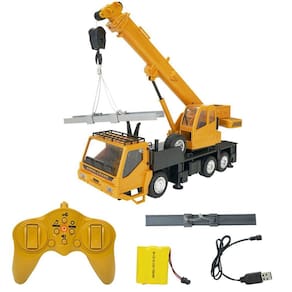 01:24 10CH RC guindaste guindaste modelo de engenharia veículo RC carga