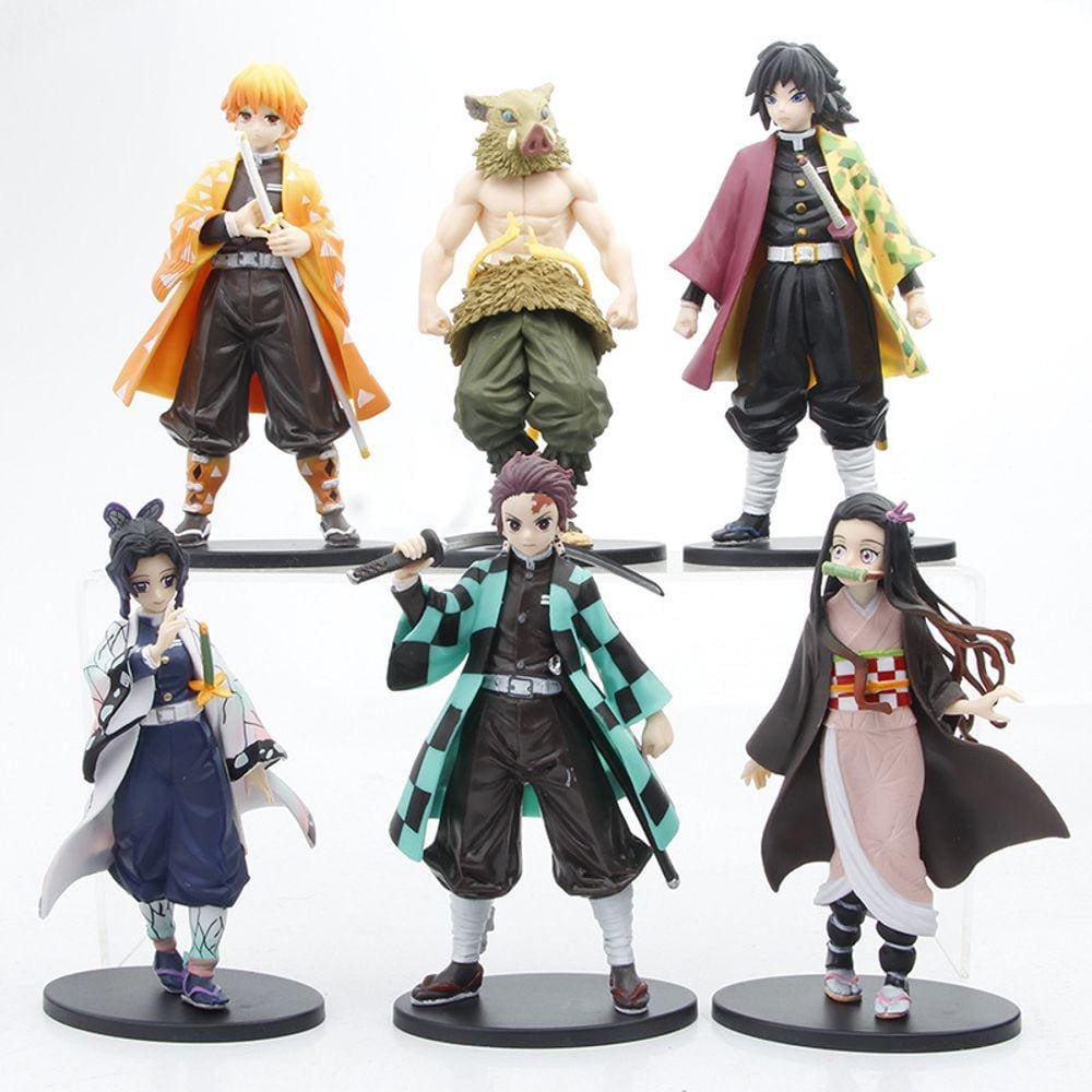 Kit 6 Action Figures Kimetsu No Yaiba 15cm