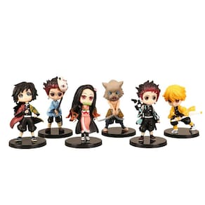 6pcs/set kimetsu no yaiba anime figura kamardo tanjirou agas