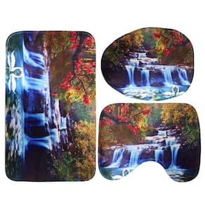 3D Cachoeira Cenário impermeável chuveiro cortina banheiro Scen