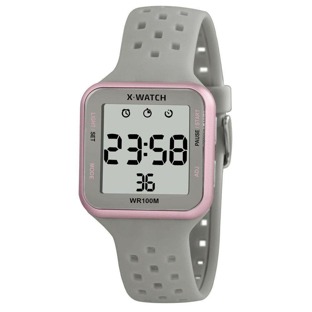 Relógio X-watch Feminino Ref: Xlppd034w Bxgx Retangular Digital