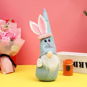 Chapéu pontudo bonito coelho boneca sem rosto decoração para casa boneca anã ornamento brinquedo