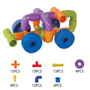 Tubo de água Buzina Som Roda Bloco de Construção Brinquedo Puzzle Plug Masculino