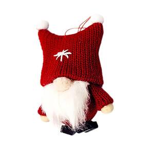 Pingente de boneca de lã bonito gnomo boneca de natal decoração criativa de árvore de natal