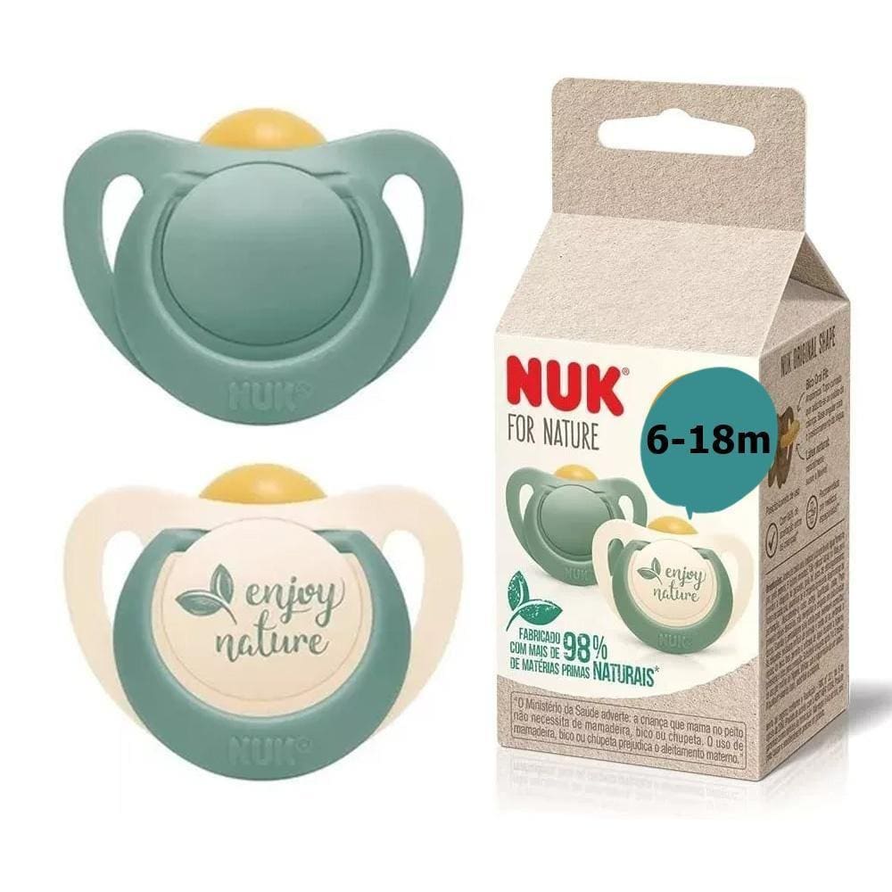Chupeta For Nature Látex 6-18M Verde Nuk