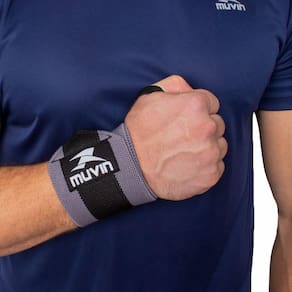 Munhequeira Elástica Longa para LPO Muvin com Fecho Ajustável para Musculação e Exercício Funcional