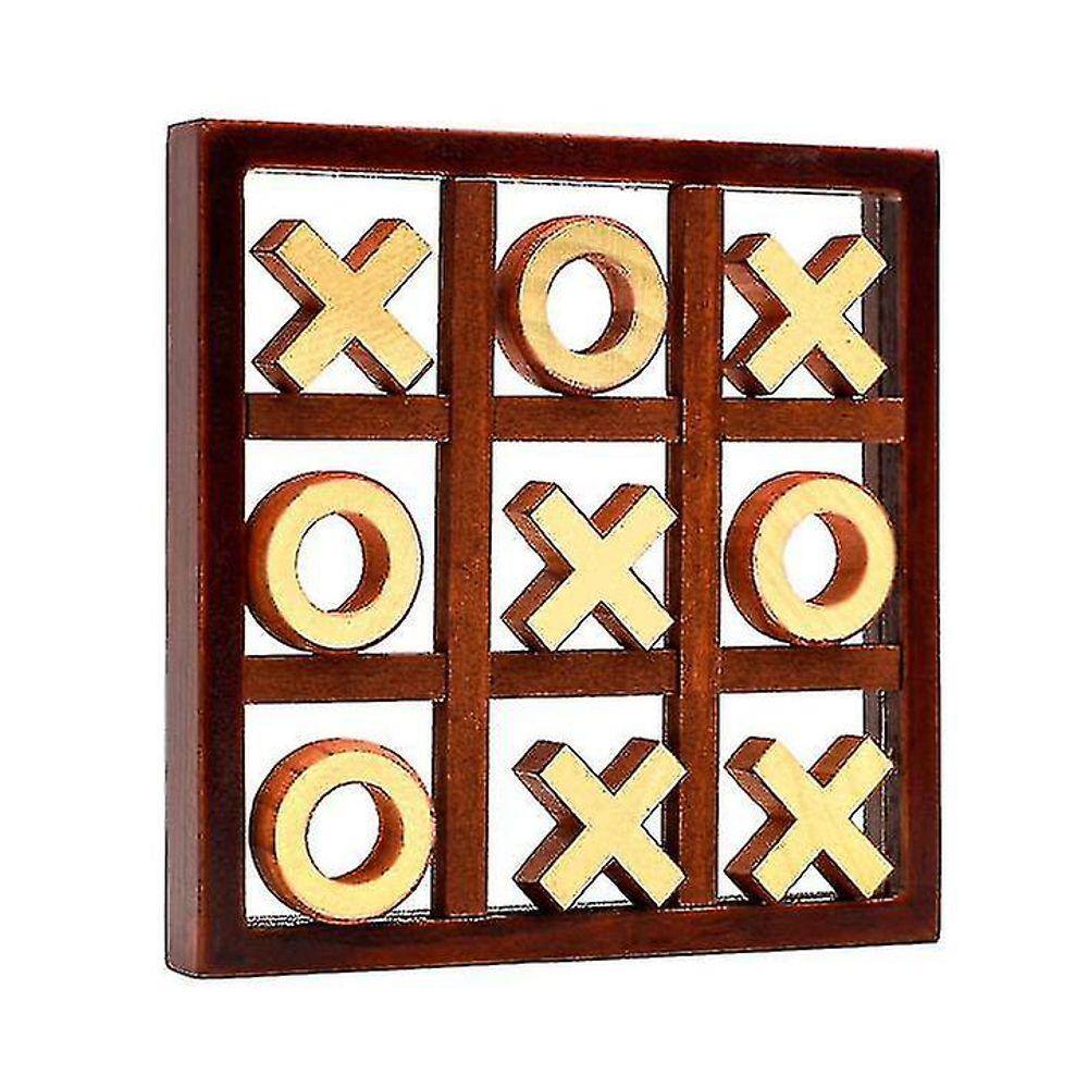 Caixa de jogo de madeira tic tac toe maria pia casa