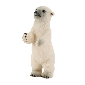 Urso branco brinquedos de animais estatuetas casa decorar pré-escolar educacional