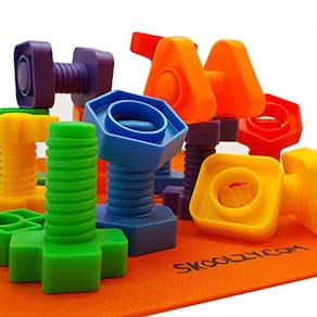 Porcas e Parafusos Skoolzy 24 Peças Conjunto Sensorial Ocupacional T