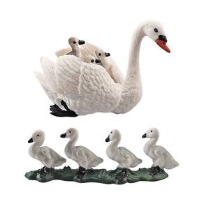 Swan Animal Toys Figurines Home Decorar Presente Educacional Animais de Inverno