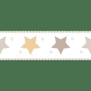 Faixa de Parede Treboli Estrelas Cinzas - Decoração Infantil