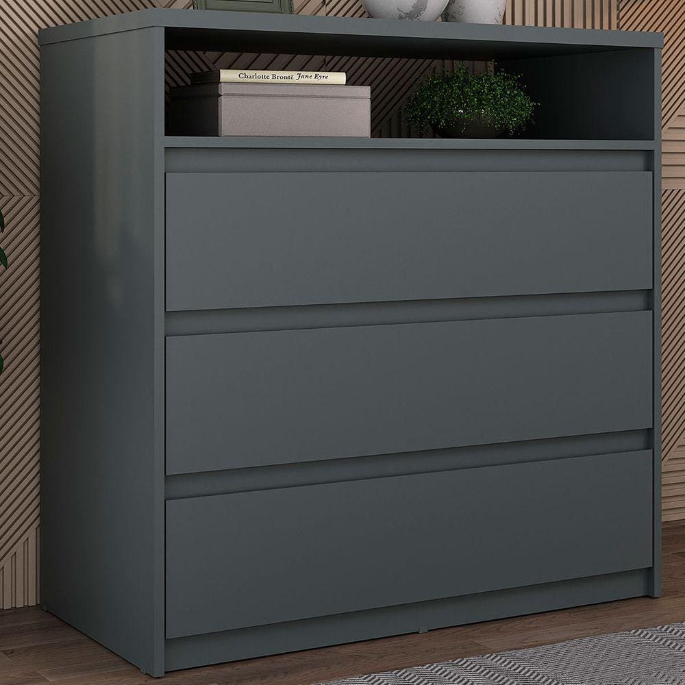 Cômoda Gales 3 Gavetas 100% Mdf Grafitto - Mambel