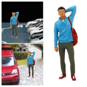 Resina 1/64 ama pintado à mão Fitness Figura Layout Pessoas