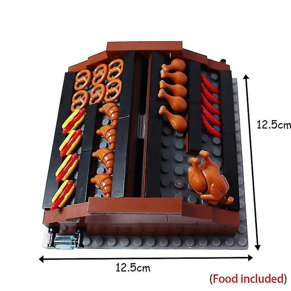 Food City Blocks Moc Padaria Loja Edifício Clássico Bric