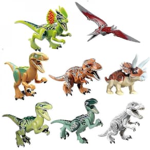 Jurassic World Dinossauro Building Blocks 8pcs