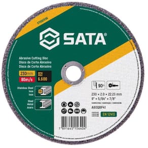 Disco Corte Abrasivo Metal/Inox 9X2.0Mm Sata