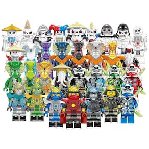 Conjunto de 32 Pcs Ninjago Figuras Brinquedos Blocos de Construção