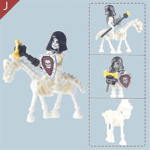 Ninja Esqueleto Castelo Medieval Cavaleiro Guerreiros Esqueletos Bui