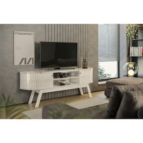 Painel Valência Para TV até 75 Polegadas Calacata e Off White - Madetec