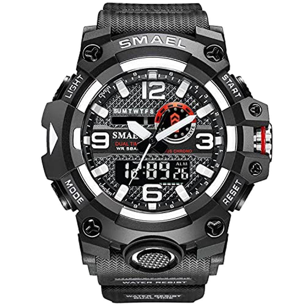 Relógios esportivos masculinos KOODEA 8035 Dual Time Digital