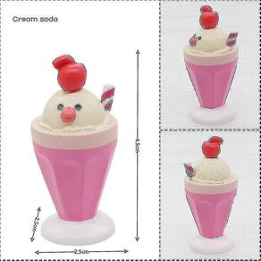 Pink Manbird Morango Sobremesa Bolo de Bezerro Doll House Minia