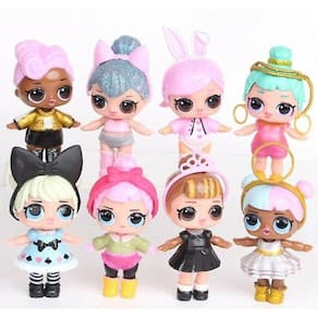 8 peças de bonecas Lol L.o.l Surprise Ball Lil Sisters Pets Toys para meninas, conjunto de presente (8 unidades)