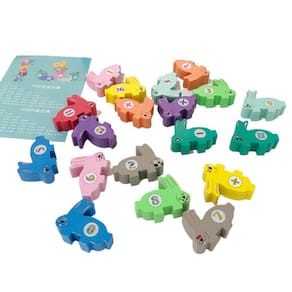 Coelho Azul Bloco de Construção Equilíbrio Kid Intelligence Brinquedos